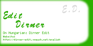 edit dirner business card